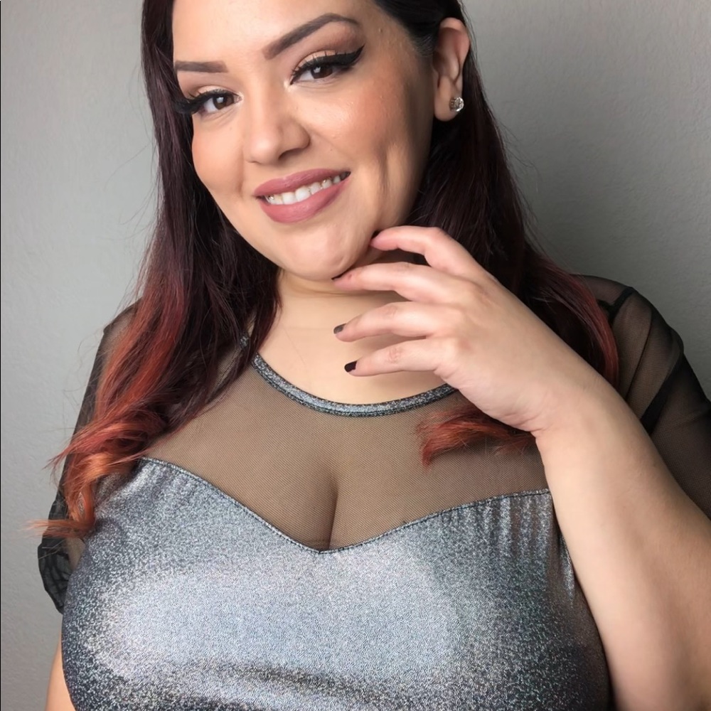 SHEIN Shimmery Metallic Dress -2X